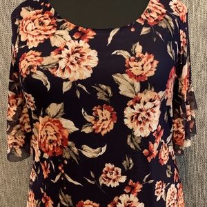 Westport Floral Blouse 1X